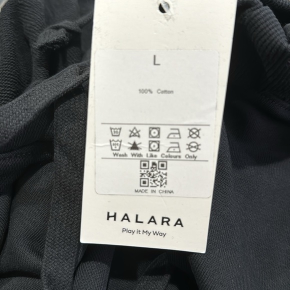 Halara Black Hoodie Sweatshirt Size Large - Picture 3 of 4